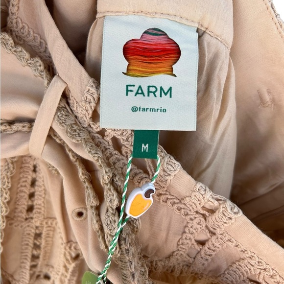 NWT Farm Rio Sand Belted Crochet Midi Skirt - Size Medium - Picture 5 of 11